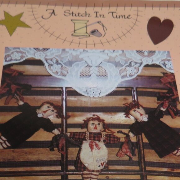 A STITCH IN TIME Pattern #165 & # 162...26" & 8" Rag Primitive Doll UNCUT - Picture 9 of 11